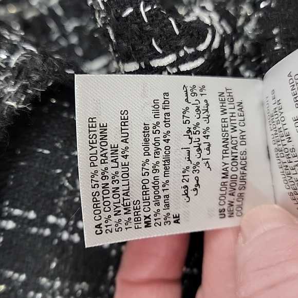 Kimono Wrap Black White Silver Party Evening Topper Jacket XS - Picture 9 of 9